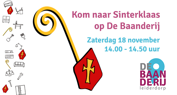 Sinterklaas bezoekt De Baanderij in Leiderdorp samen met zijn pieten op zaterdag 18 november